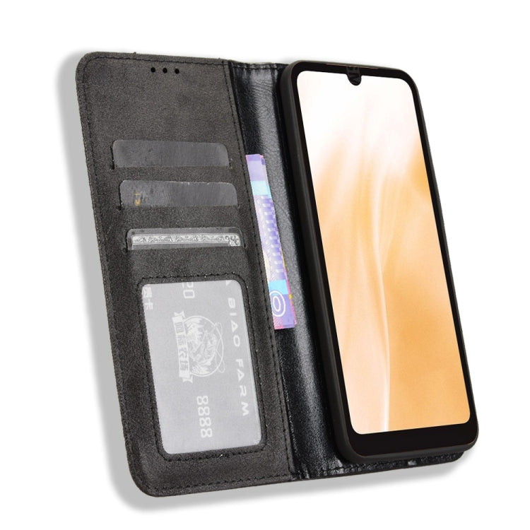 For Fujitsu Arrows We2 Magnetic Buckle Retro Texture Leather Phone Case
