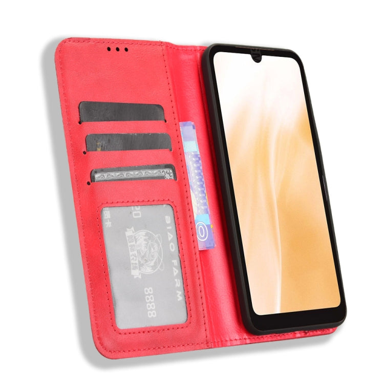 For Fujitsu Arrows We2 Magnetic Buckle Retro Texture Leather Phone Case