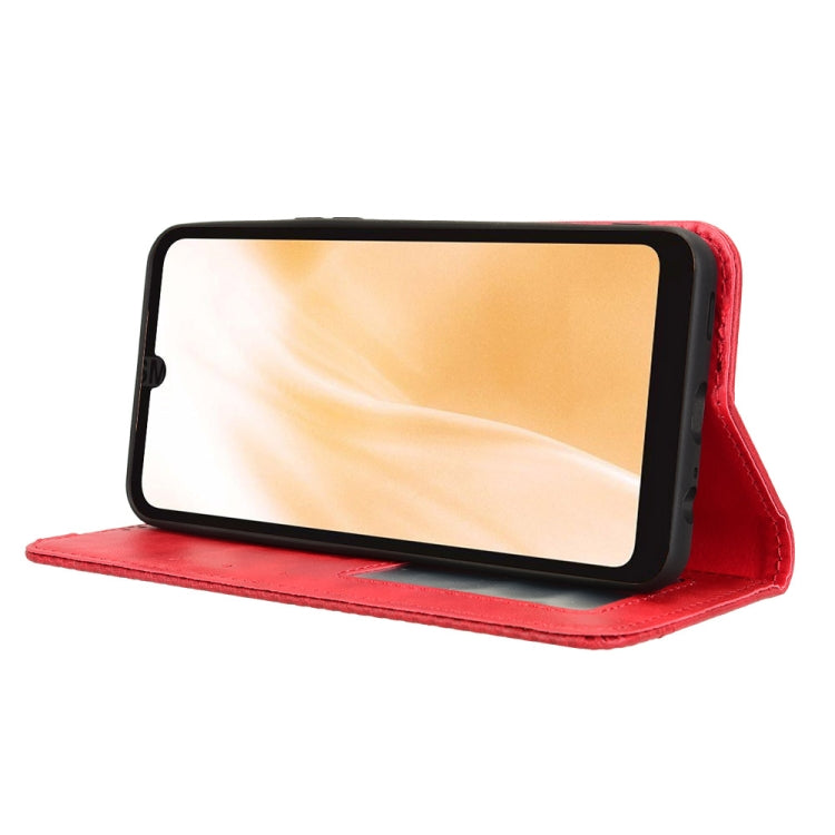 For Fujitsu Arrows We2 Magnetic Buckle Retro Texture Leather Phone Case