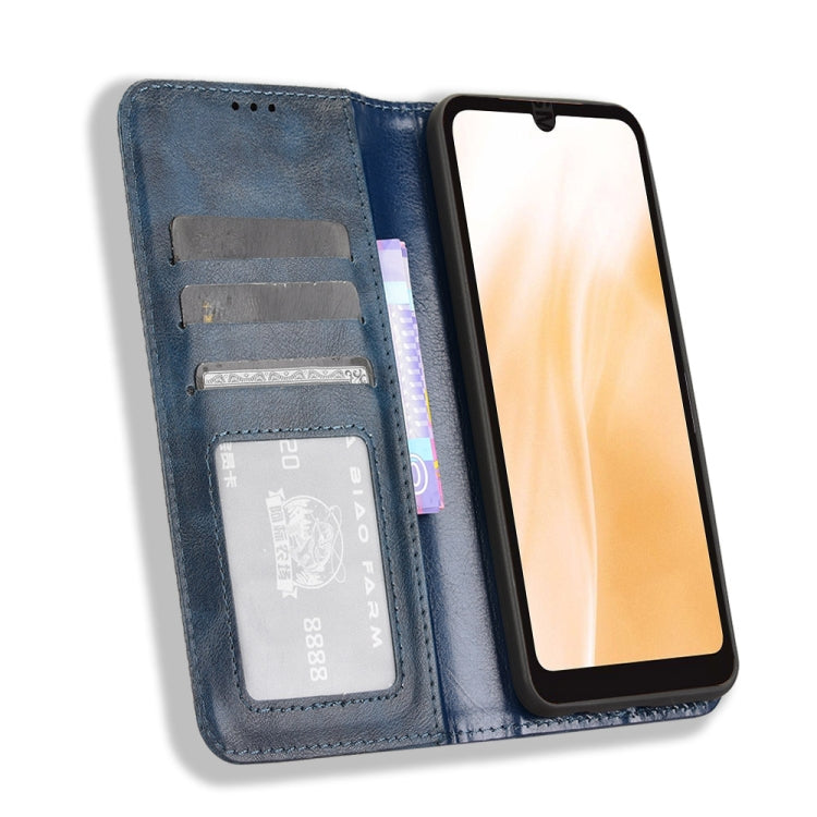 For Fujitsu Arrows We2 Magnetic Buckle Retro Texture Leather Phone Case