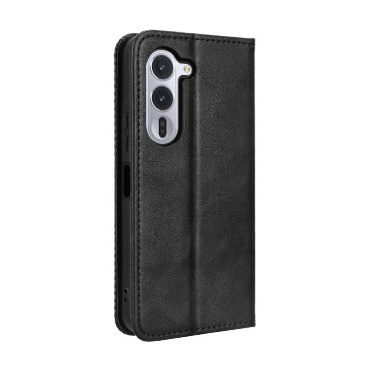 For Fujitsu Arrows Alpha F-51F Magnetic Buckle Retro Texture Leather Phone Case