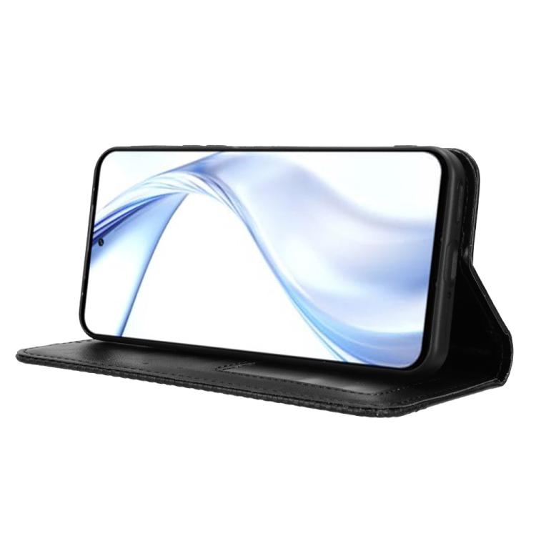 For Fujitsu Arrows Alpha F-51F Magnetic Buckle Retro Texture Leather Phone Case
