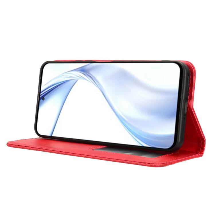 For Fujitsu Arrows Alpha F-51F Magnetic Buckle Retro Texture Leather Phone Case