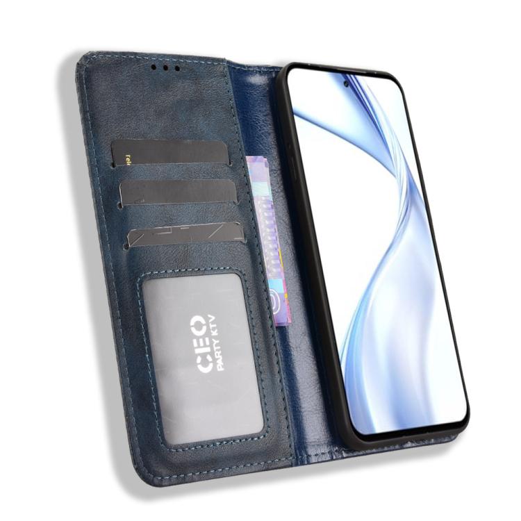 For Fujitsu Arrows Alpha F-51F Magnetic Buckle Retro Texture Leather Phone Case