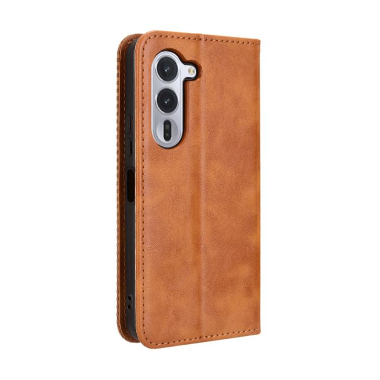 For Fujitsu Arrows Alpha F-51F Magnetic Buckle Retro Texture Leather Phone Case