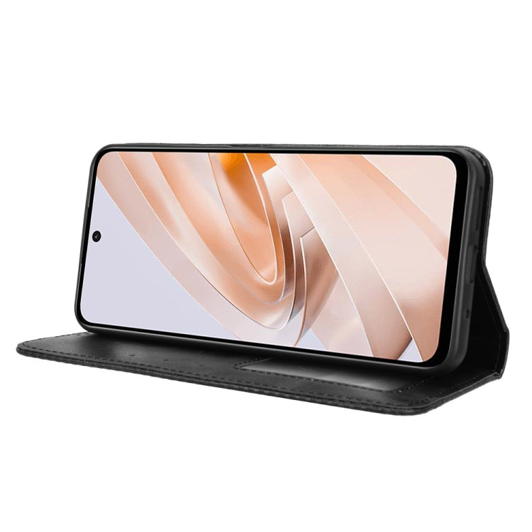 For Redmi 13 4G / Note 13R 5G Magnetic Buckle Retro Texture Leather Phone Case