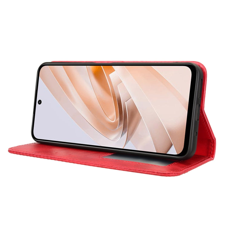 For Redmi 13 4G / Note 13R 5G Magnetic Buckle Retro Texture Leather Phone Case