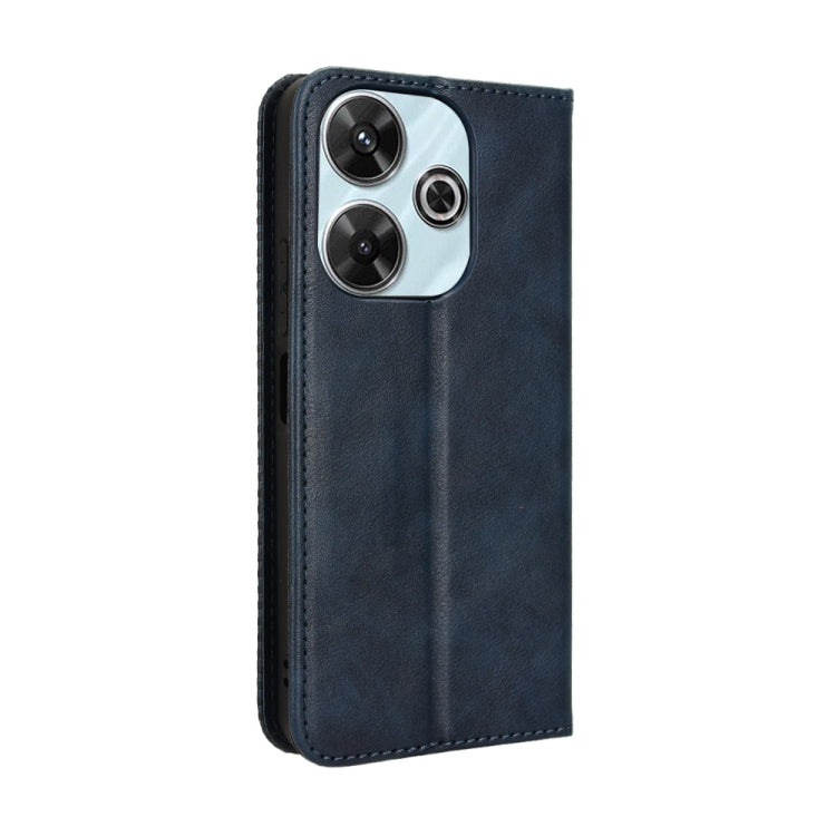 For Redmi 13 4G / Note 13R 5G Magnetic Buckle Retro Texture Leather Phone Case