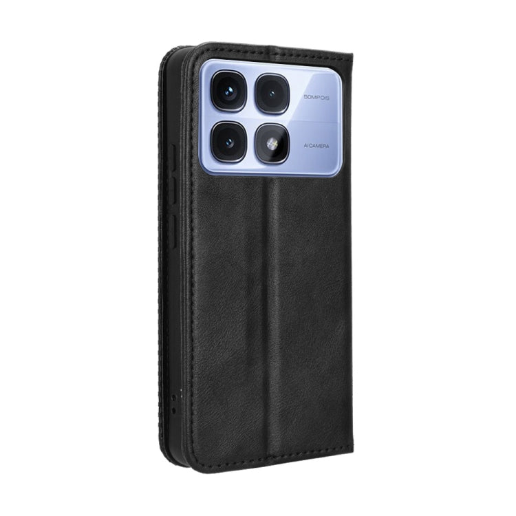 For Redmi K70 Ultra Magnetic Buckle Retro Texture Leather Phone Case