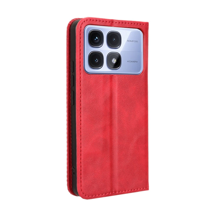 For Redmi K70 Ultra Magnetic Buckle Retro Texture Leather Phone Case