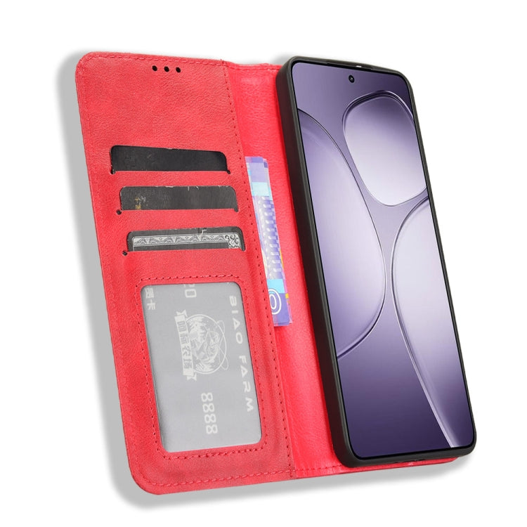 For Redmi K70 Ultra Magnetic Buckle Retro Texture Leather Phone Case