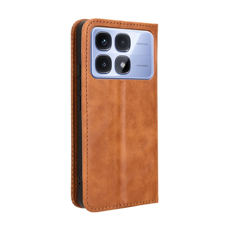 For Redmi K70 Ultra Magnetic Buckle Retro Texture Leather Phone Case