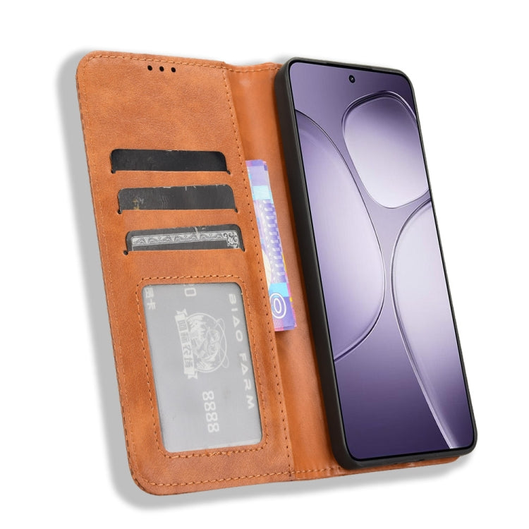 For Redmi K70 Ultra Magnetic Buckle Retro Texture Leather Phone Case
