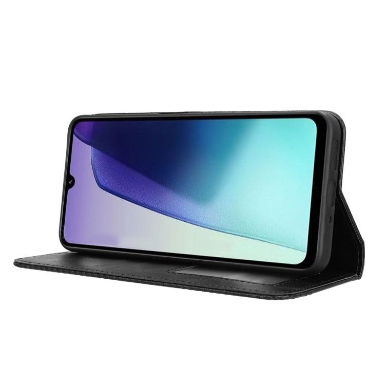 For Redmi 14C 4G Magnetic Buckle Retro Texture Leather Phone Case