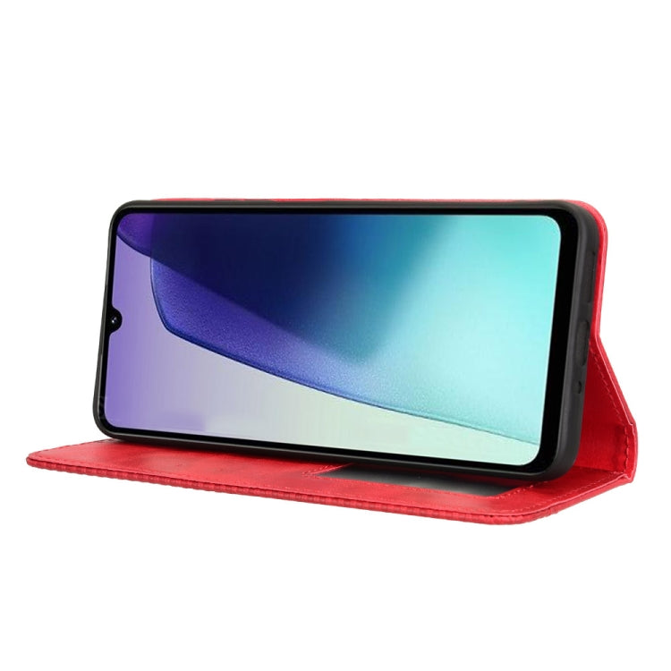 For Redmi 14C 4G Magnetic Buckle Retro Texture Leather Phone Case