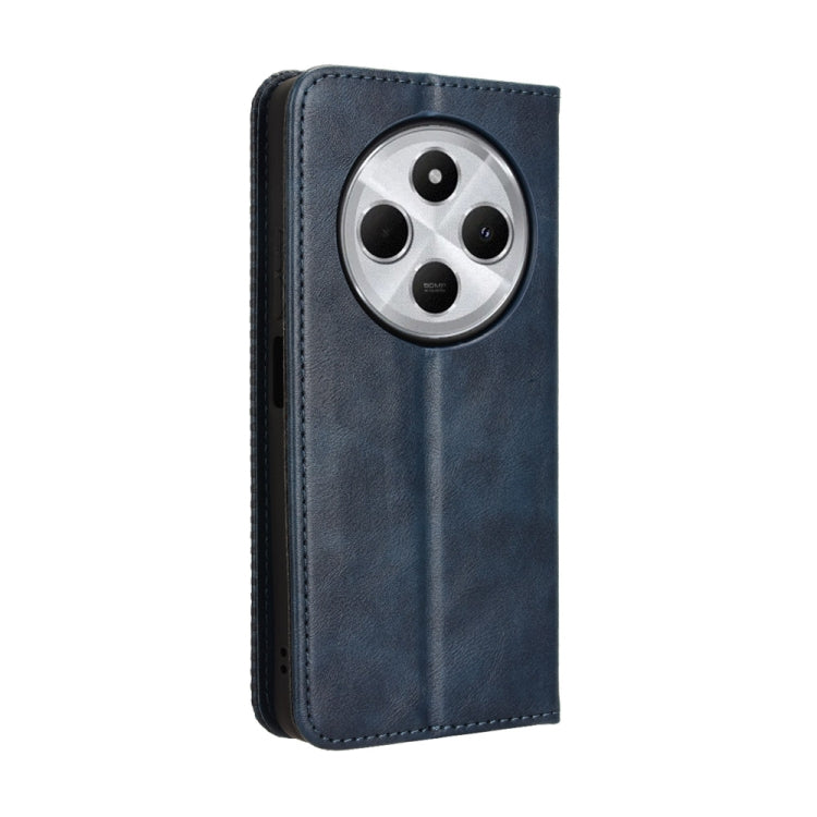 For Redmi 14C 4G Magnetic Buckle Retro Texture Leather Phone Case