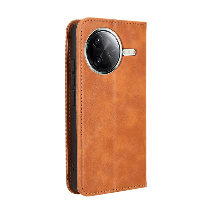For Redmi K80 / K80 Pro Magnetic Buckle Retro Texture Leather Phone Case