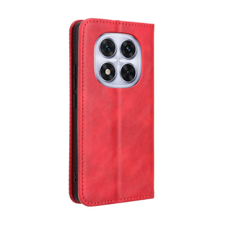 For Redmi Note 14 Pro+ 5G Magnetic Buckle Retro Texture Leather Phone Case