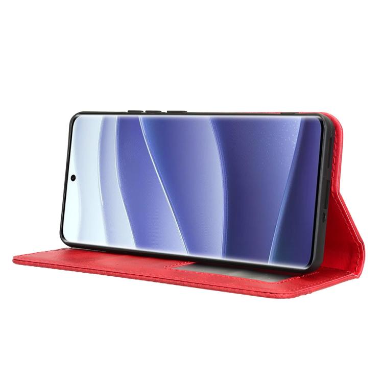 For Redmi Note 14 Pro+ 5G Magnetic Buckle Retro Texture Leather Phone Case