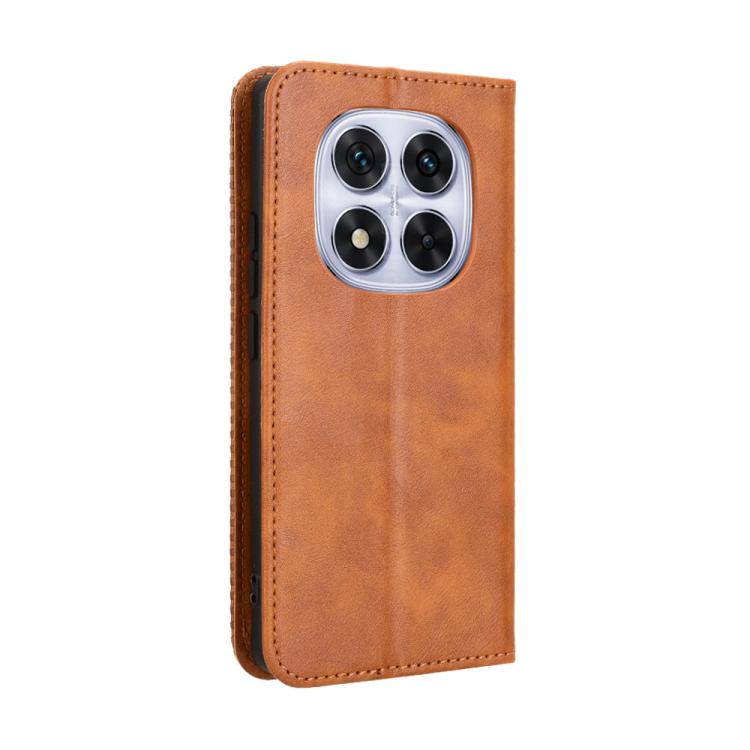 For Redmi Note 14 Pro+ 5G Magnetic Buckle Retro Texture Leather Phone Case