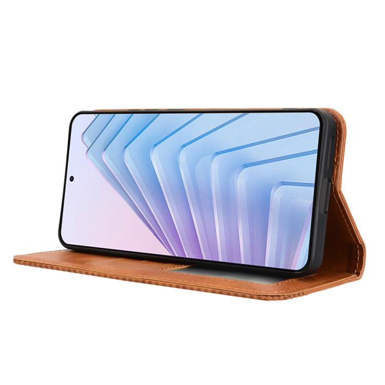 For Redmi Note 14 4G 164.84mm EU Version Magnetic Buckle Retro Texture Leather Phone Case