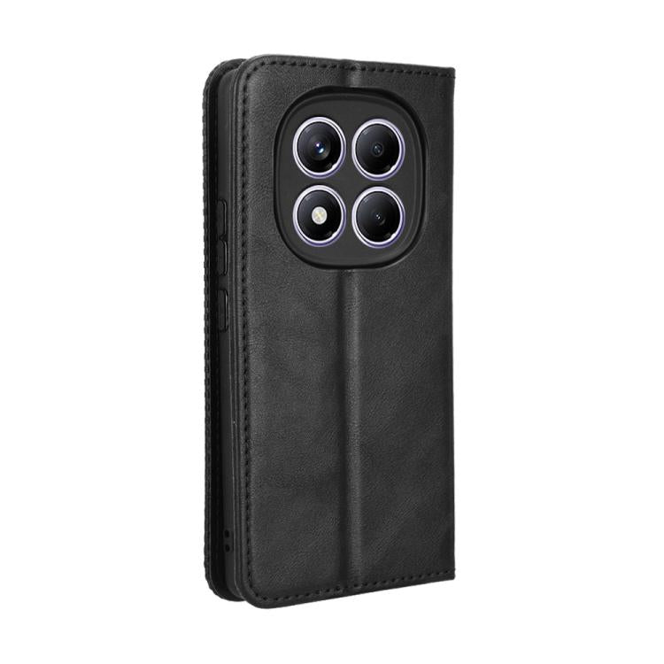For Redmi Note 14 Pro 4G Magnetic Buckle Retro Texture Leather Phone Case