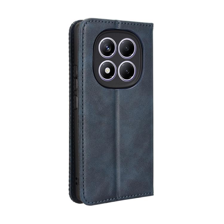 For Redmi Note 14 Pro 4G Magnetic Buckle Retro Texture Leather Phone Case
