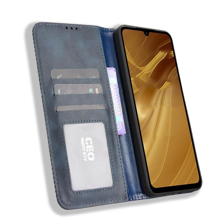 For Redmi A5 4G 173.3mm Magnetic Buckle Retro Texture Leather Phone Case