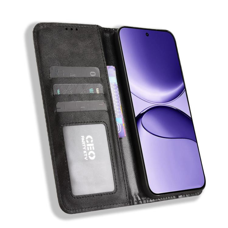 For Redmi Turbo 4 Pro 5G Magnetic Buckle Retro Texture Leather Phone Case