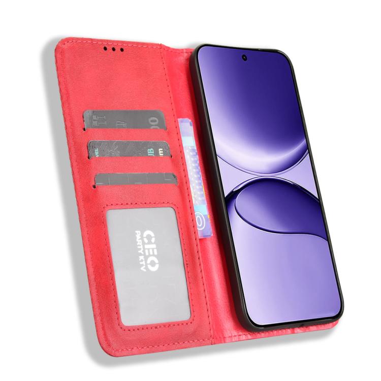 For Redmi Turbo 4 Pro 5G Magnetic Buckle Retro Texture Leather Phone Case