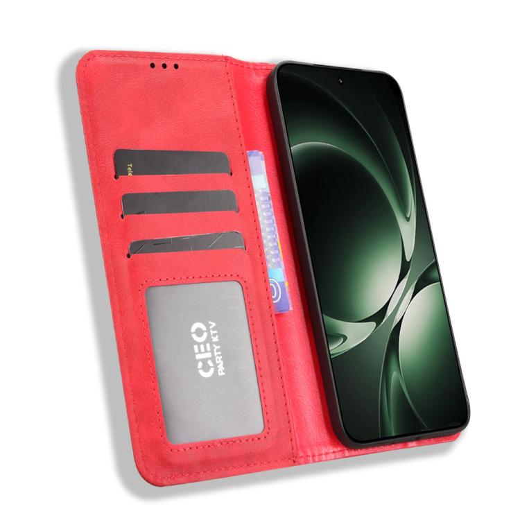 For Redmi K80 Ultra Magnetic Buckle Retro Texture Leather Phone Case
