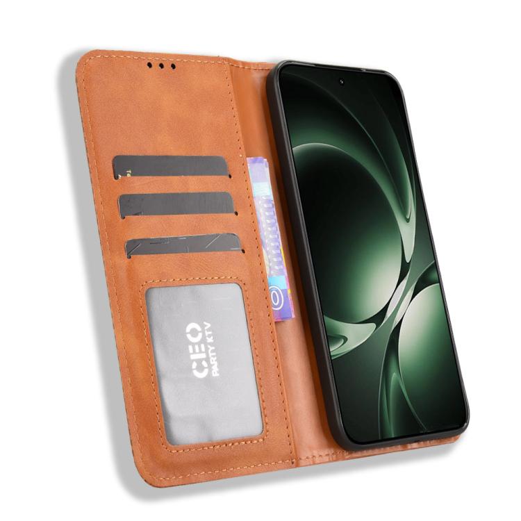 For Redmi K80 Ultra Magnetic Buckle Retro Texture Leather Phone Case