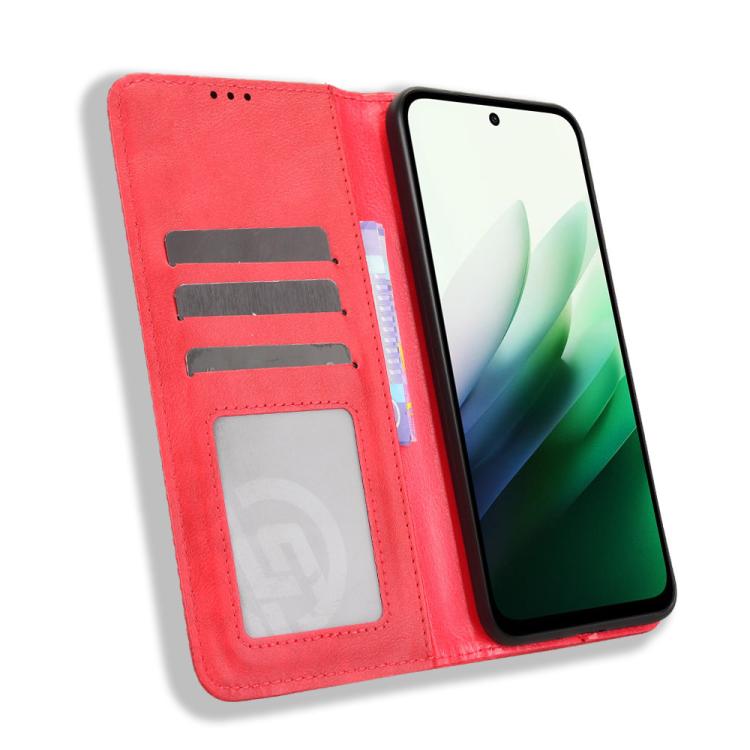 For Redmi 15 5G Global / 15 4G SEA 169.5mm Magnetic Buckle Retro Texture Leather Phone Case