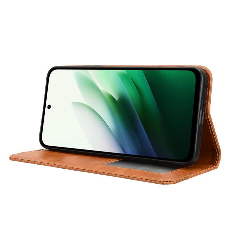For Redmi 15 5G Global / 15 4G SEA 169.5mm Magnetic Buckle Retro Texture Leather Phone Case