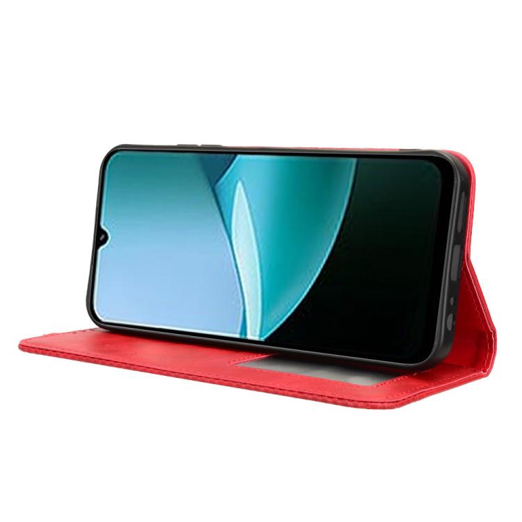 For Redmi 15C 5G / 4G Global 171mm / Poco C85 4G Magnetic Buckle Retro Texture Leather Phone Case