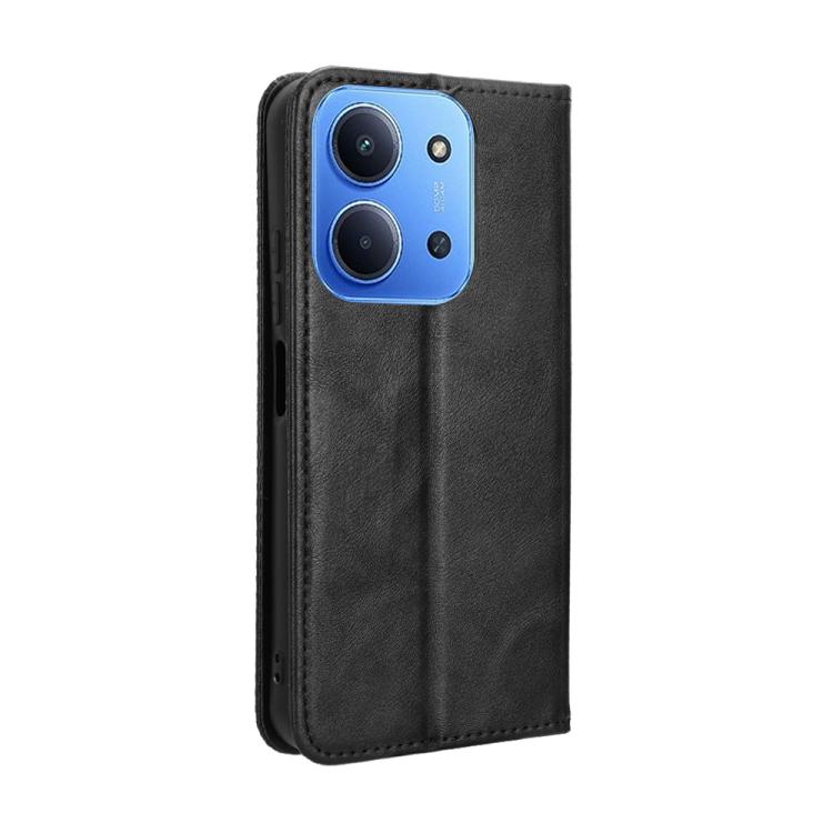 For Redmi 15C 5G / 4G EU 173mm / Poco C85 5G Magnetic Buckle Retro Texture Leather Phone Case