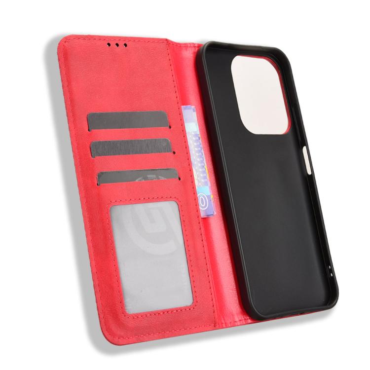 For Redmi 15C 5G / 4G EU 173mm / Poco C85 5G Magnetic Buckle Retro Texture Leather Phone Case