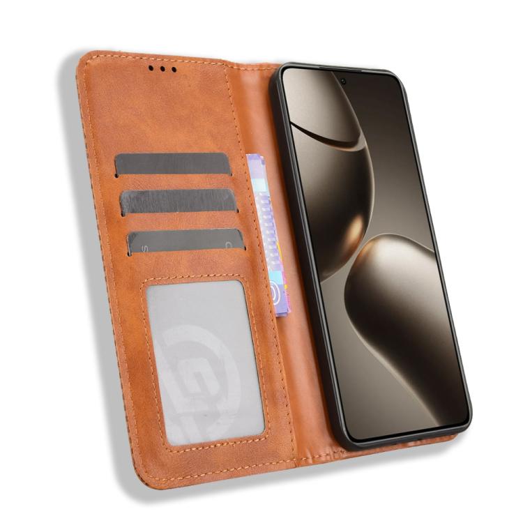 For Xiaomi 15T 5G Magnetic Buckle Retro Texture Leather Phone Case