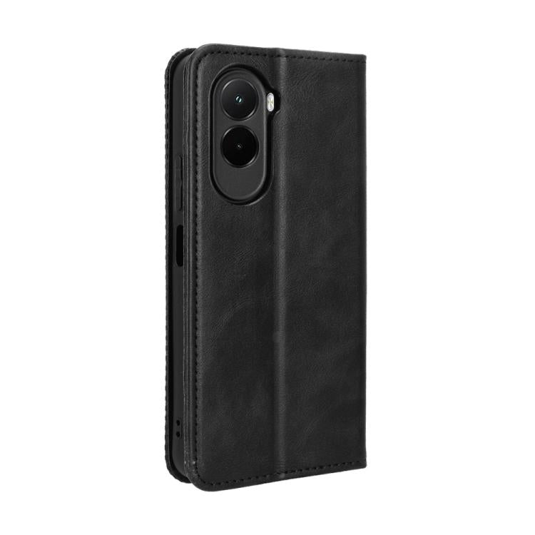 For Xiaomi Poco M7 4G 169mm Magnetic Buckle Retro Texture Leather Phone Case