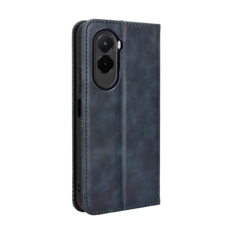 For Xiaomi Poco M7 4G 169mm Magnetic Buckle Retro Texture Leather Phone Case
