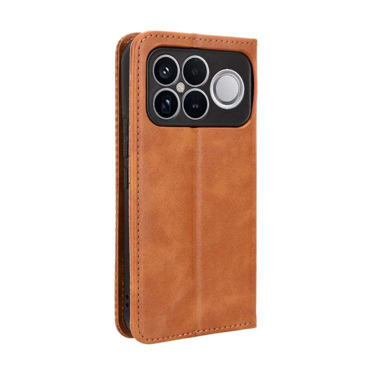 For Redmi K90 Pro Max 5G / Poco F8 Ultra Magnetic Buckle Retro Texture Leather Phone Case