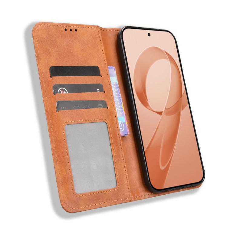 For Redmi K90 Pro Max 5G / Poco F8 Ultra Magnetic Buckle Retro Texture Leather Phone Case