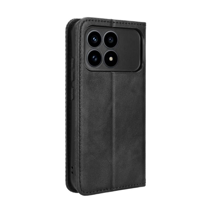 For Redmi K90 5G / Poco F8 Pro Magnetic Buckle Retro Texture Leather Phone Case