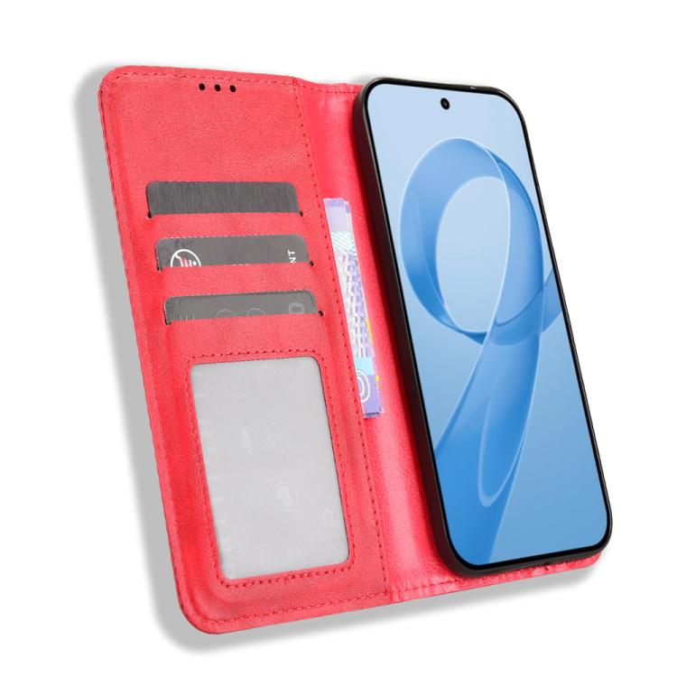 For Redmi K90 5G / Poco F8 Pro Magnetic Buckle Retro Texture Leather Phone Case