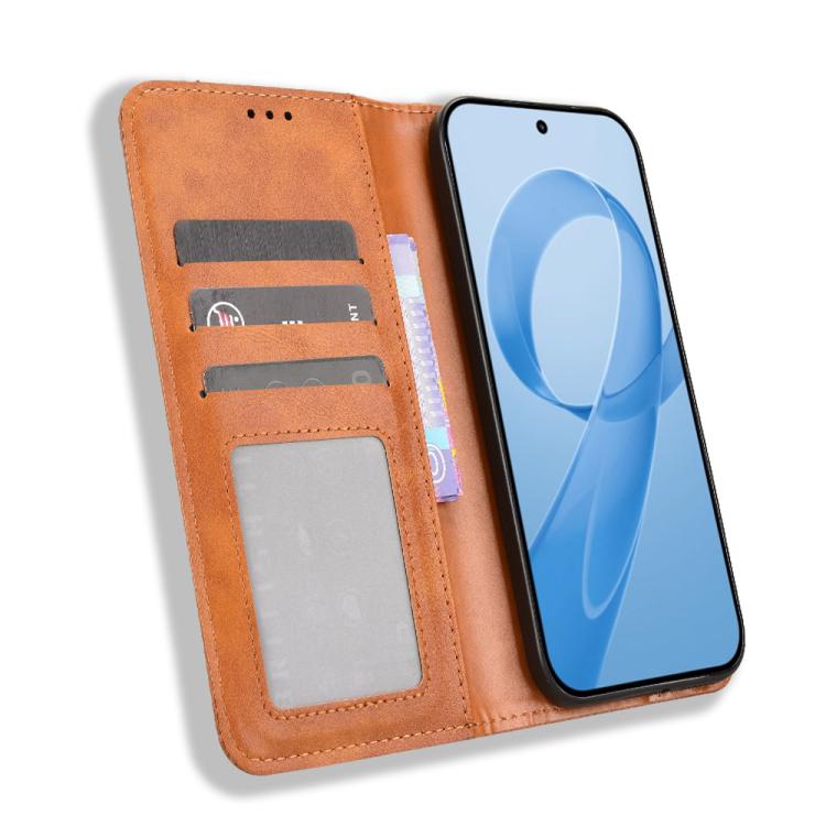 For Redmi K90 5G / Poco F8 Pro Magnetic Buckle Retro Texture Leather Phone Case