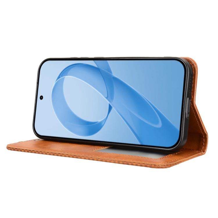For Redmi K90 5G / Poco F8 Pro Magnetic Buckle Retro Texture Leather Phone Case