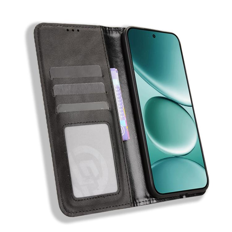 For Redmi Note 15 Pro 4G Global 163.2mm Magnetic Buckle Retro Texture Leather Phone Case