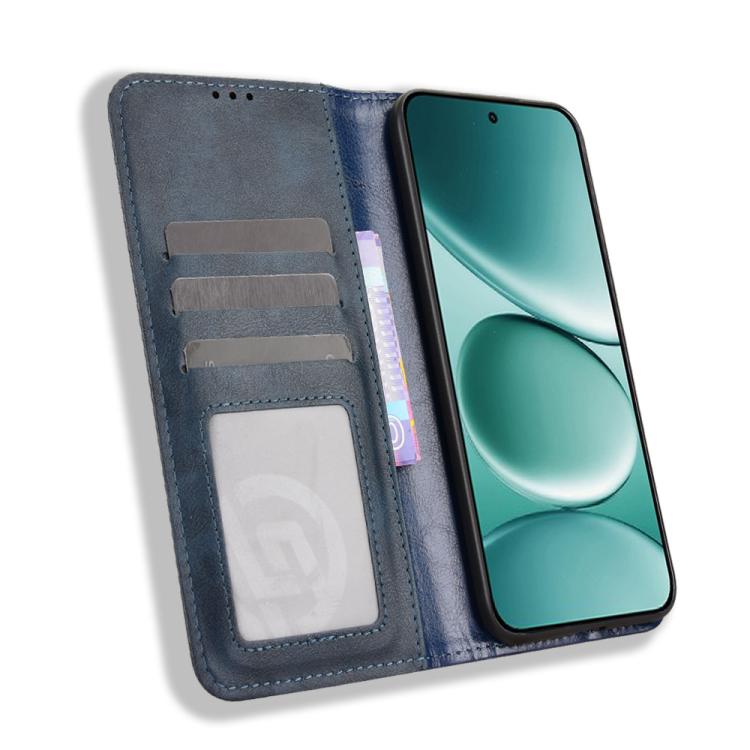For Redmi Note 15 Pro 4G Global 163.2mm Magnetic Buckle Retro Texture Leather Phone Case