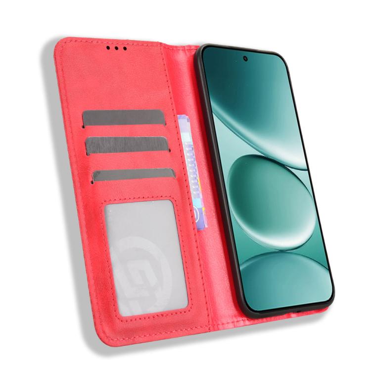 For Redmi Note 15 Pro+ 5G 163.3mm/Poco M8 Pro 5G Magnetic Buckle Retro Texture Leather Phone Case