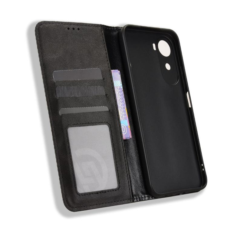 For Redmi A7 Pro 171mm / Poco C85x 5G Magnetic Buckle Retro Texture Leather Phone Case